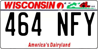 WI license plate 464NFY