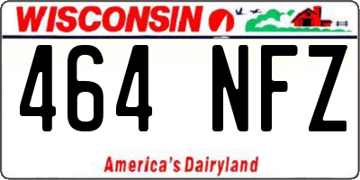 WI license plate 464NFZ