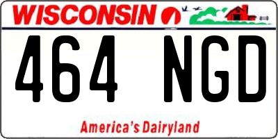 WI license plate 464NGD