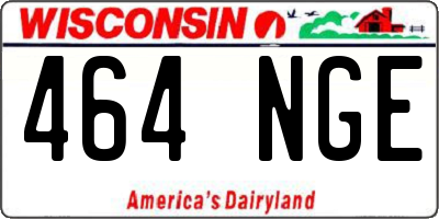 WI license plate 464NGE