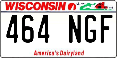 WI license plate 464NGF