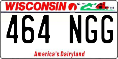 WI license plate 464NGG