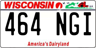 WI license plate 464NGI