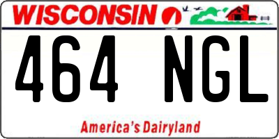 WI license plate 464NGL