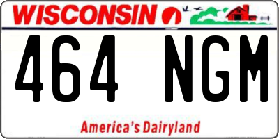 WI license plate 464NGM