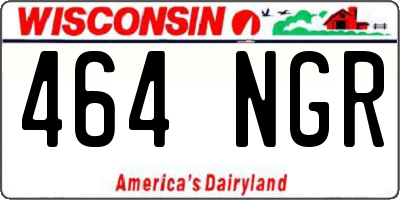 WI license plate 464NGR