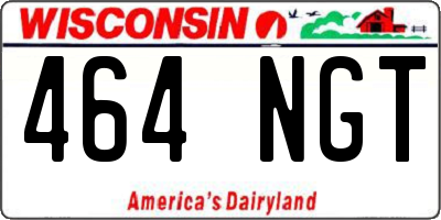 WI license plate 464NGT