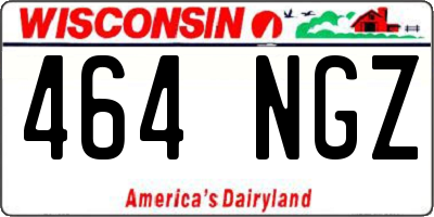 WI license plate 464NGZ