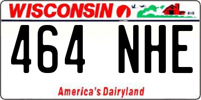 WI license plate 464NHE
