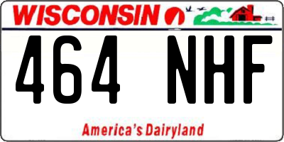 WI license plate 464NHF