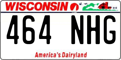 WI license plate 464NHG