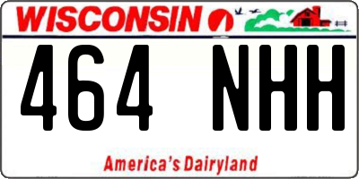 WI license plate 464NHH