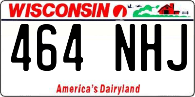 WI license plate 464NHJ