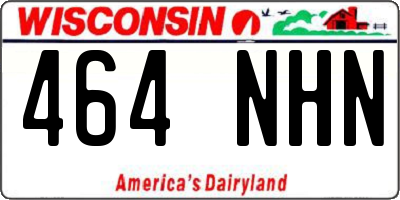 WI license plate 464NHN