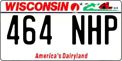 WI license plate 464NHP