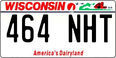 WI license plate 464NHT