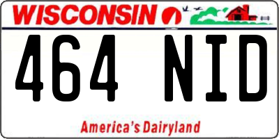WI license plate 464NID