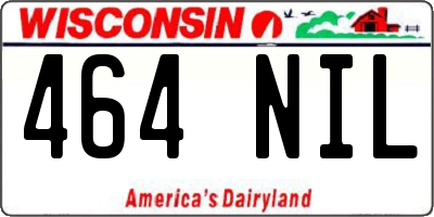 WI license plate 464NIL