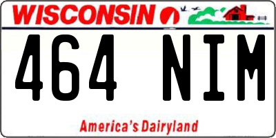 WI license plate 464NIM