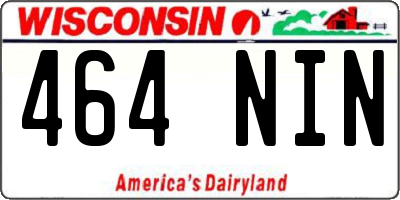 WI license plate 464NIN