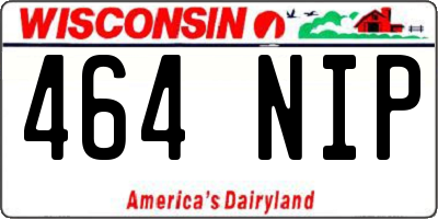 WI license plate 464NIP