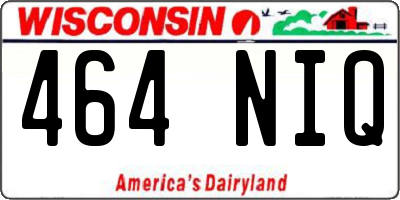WI license plate 464NIQ