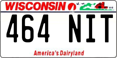 WI license plate 464NIT