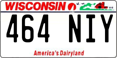 WI license plate 464NIY