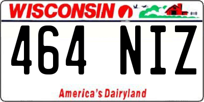 WI license plate 464NIZ
