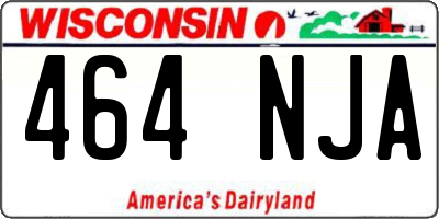 WI license plate 464NJA