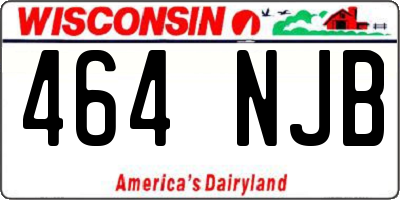 WI license plate 464NJB