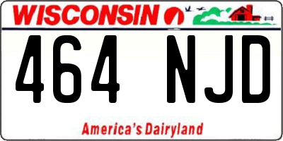 WI license plate 464NJD