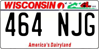 WI license plate 464NJG