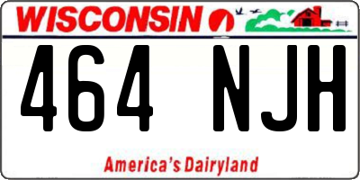 WI license plate 464NJH
