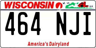 WI license plate 464NJI