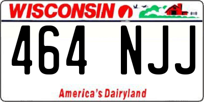 WI license plate 464NJJ