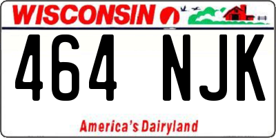 WI license plate 464NJK
