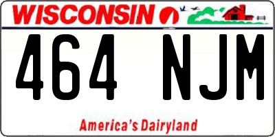 WI license plate 464NJM
