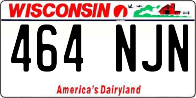 WI license plate 464NJN