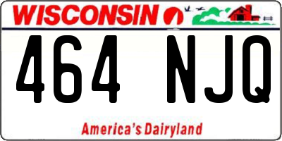 WI license plate 464NJQ