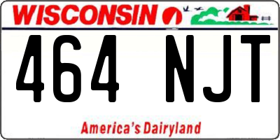 WI license plate 464NJT