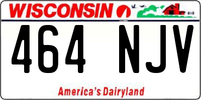 WI license plate 464NJV