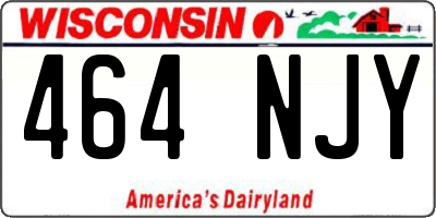 WI license plate 464NJY