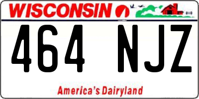 WI license plate 464NJZ