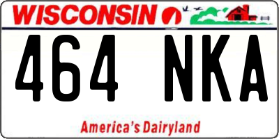 WI license plate 464NKA