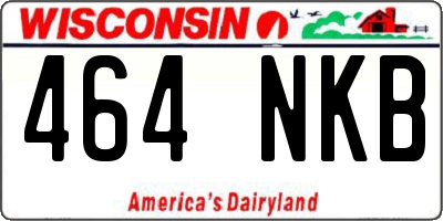 WI license plate 464NKB