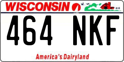 WI license plate 464NKF