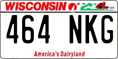 WI license plate 464NKG