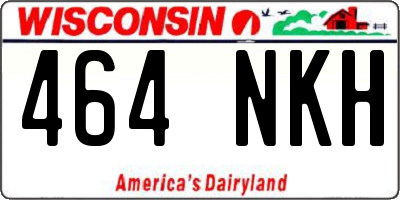 WI license plate 464NKH