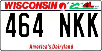 WI license plate 464NKK